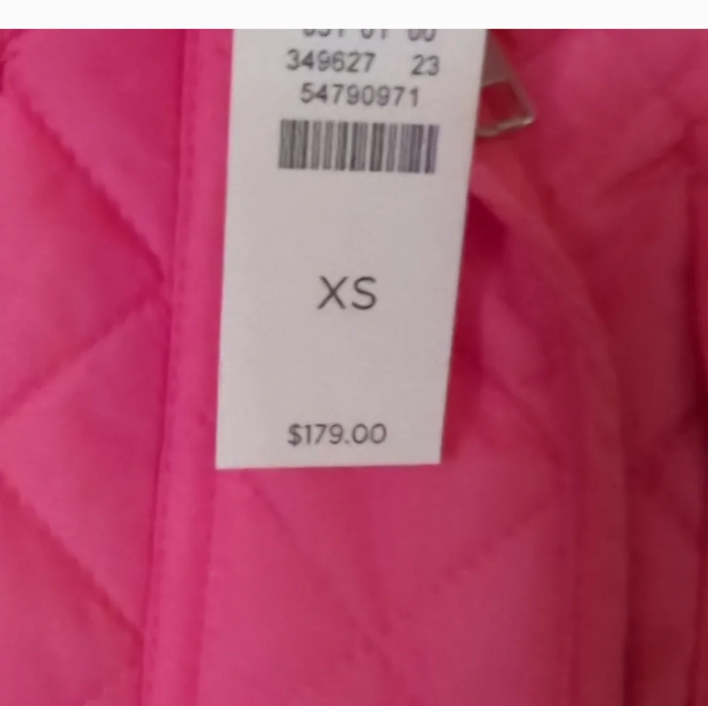 Talbots Vibrant Pink Snap Front  Quilted Jacket